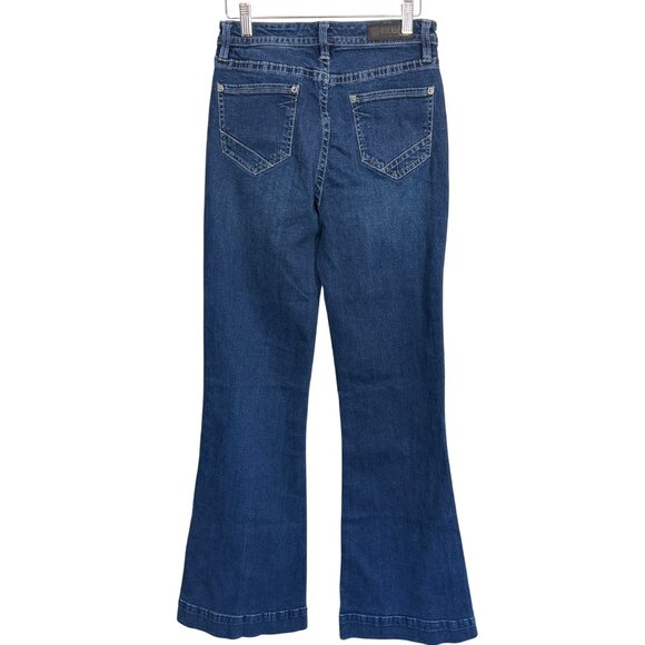 Rock & Roll Denim Womens High Rise Flare Trouser Jeans Medium Wash W26 L34 - Picture 2 of 8